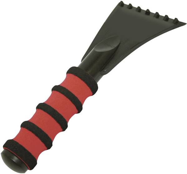 NIGRIN  Kunststoff Eiskratzer / Schneebesen Softgriff   Schwarz, Rot