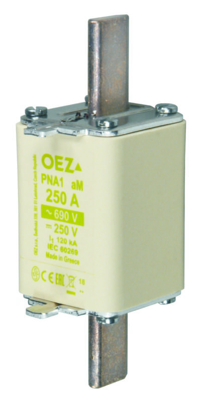 250A Kurzschluss NH-Sicherung aM Sicherungsgröße = 1, 690V/AC + 250V/DC, 3 Stück-0