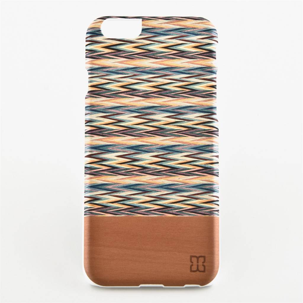 Man&Wood Slim M1481W Echtholzcover für iPhone 6 6s in Peroa Check M1481W-0