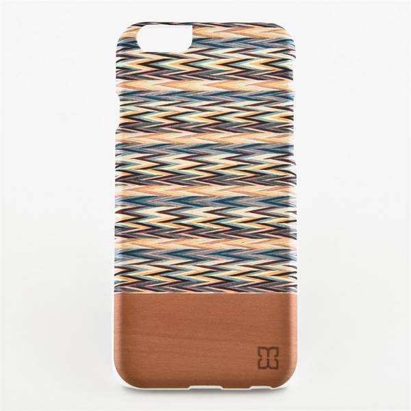 Man&Wood Slim M1481W Echtholzcover für iPhone 6 6s in Peroa Check M1481W