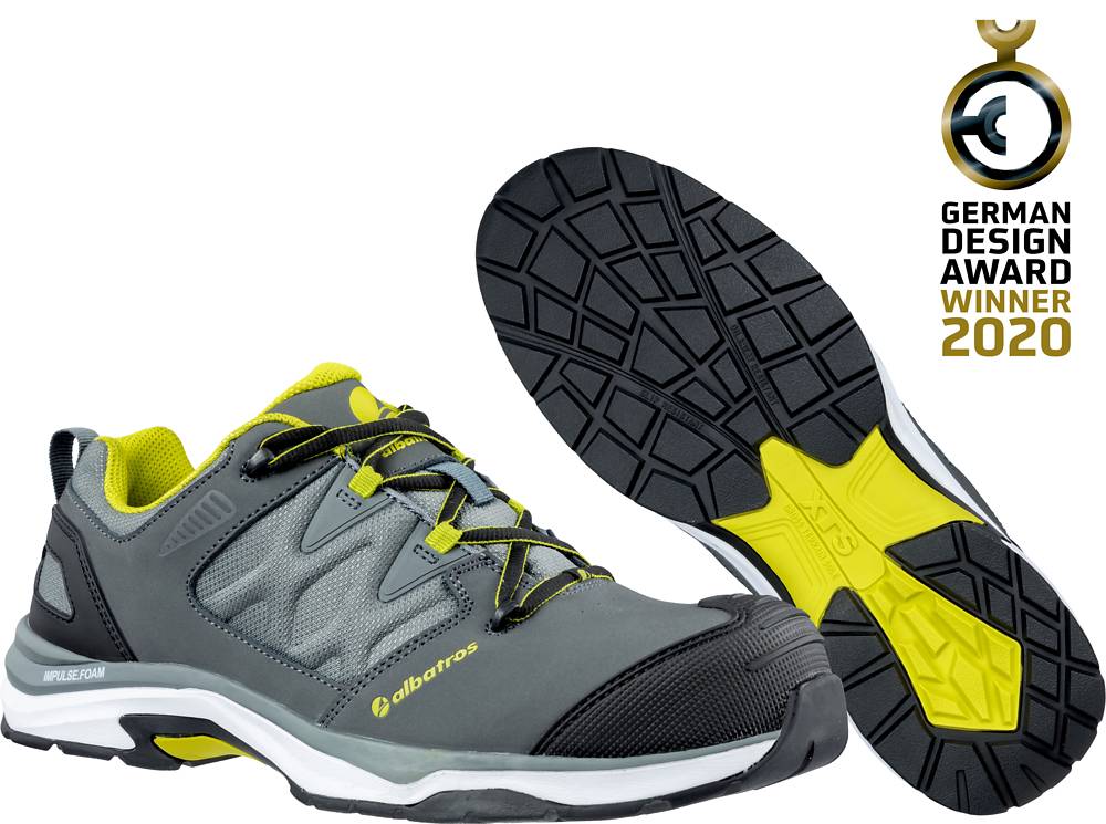 albatros ULTRATRAIL GREY LOW robuster Sicherheitsschuh S3 grau/kombiniert Gr. 45-4