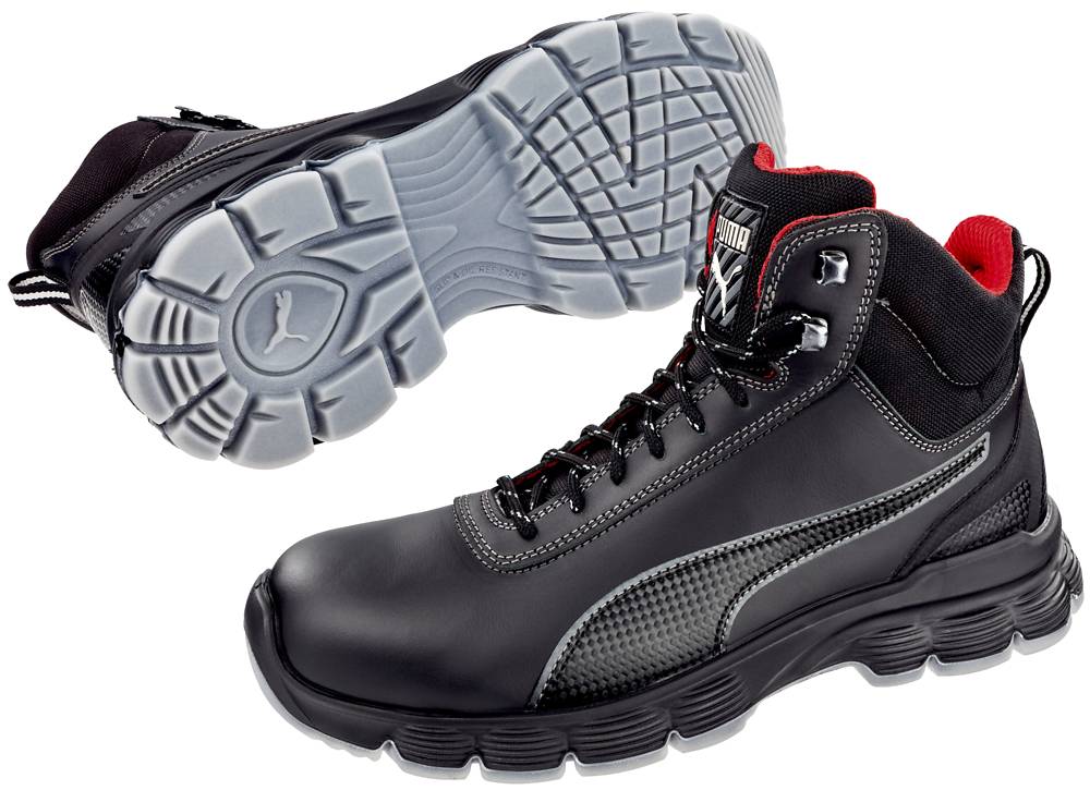 Puma CONDOR BLACK MID bequemer hoher Sicherheitsschuh S3 schwarz/grau Gr. 43-4