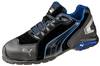 Puma RIO BLACK LOW robuster Sicherheitsschuh S3 schwarz/blau Gr. 45