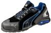 Puma RIO BLACK LOW robuster Sicherheitsschuh S3 schwarz/blau Gr. 39
