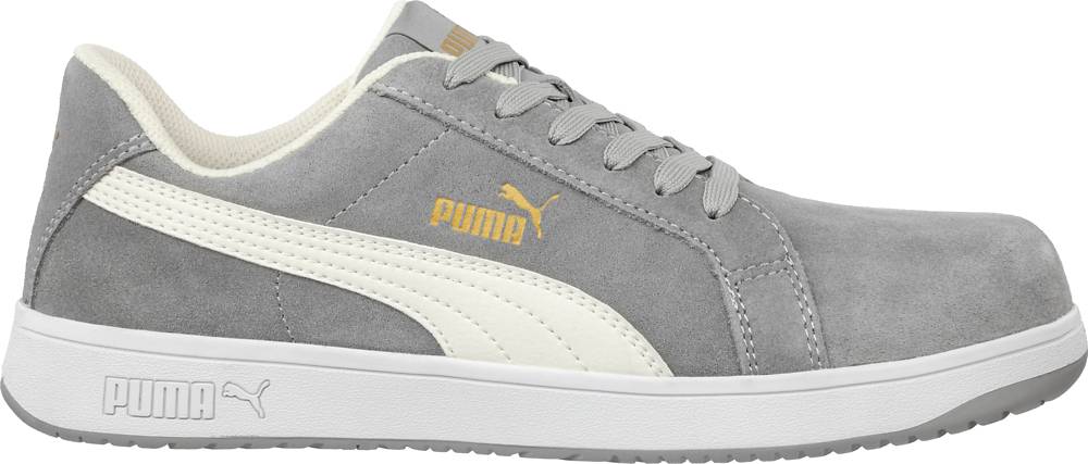 Puma Retro-Sicherheitsschuh ICONIC SUEDE GREY LOW S1PL ESD grau Gr. 44