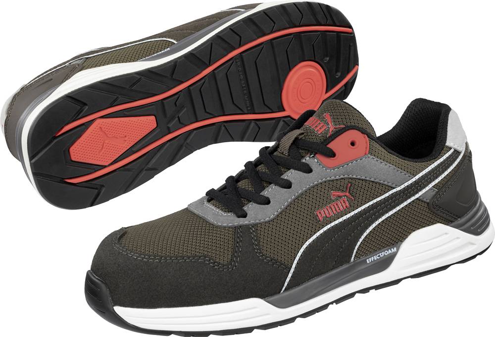 Puma streetstyle Sicherheitsschuh FRONTSIDE IVY LOW S1P ESD braun/efeu Gr. 42-2