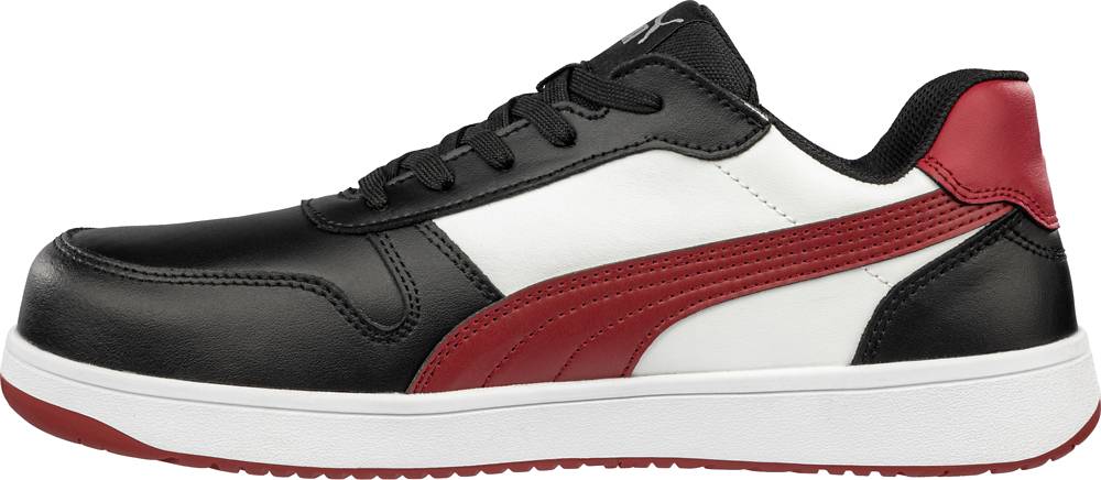 Puma sportlicher Sicherheitsschuh FRONTCOURT LOW S3L ESD schwarz/weiß/rot Gr. 39-1