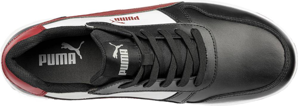 Puma sportlicher Sicherheitsschuh FRONTCOURT LOW S3L ESD schwarz/weiß/rot Gr. 39-3