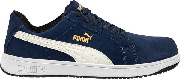 Puma Retro-Sicherheitsschuh ICONIC SUEDE NAVY LOW S1PL ESD blau Gr. 45