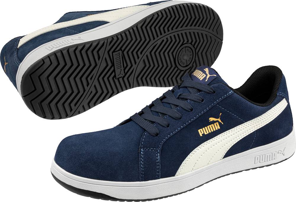 Puma Retro-Sicherheitsschuh ICONIC SUEDE NAVY LOW S1PL ESD blau Gr. 45-2
