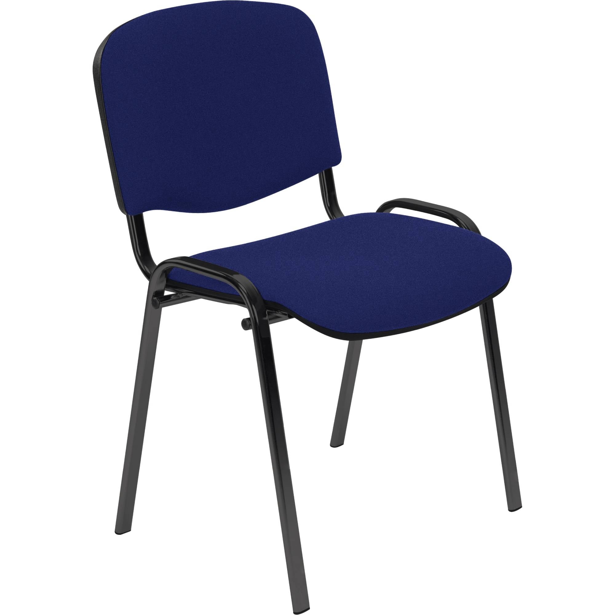 Besucherstuhl ISO 4L 4Fuß gepolstert sw/bl-1