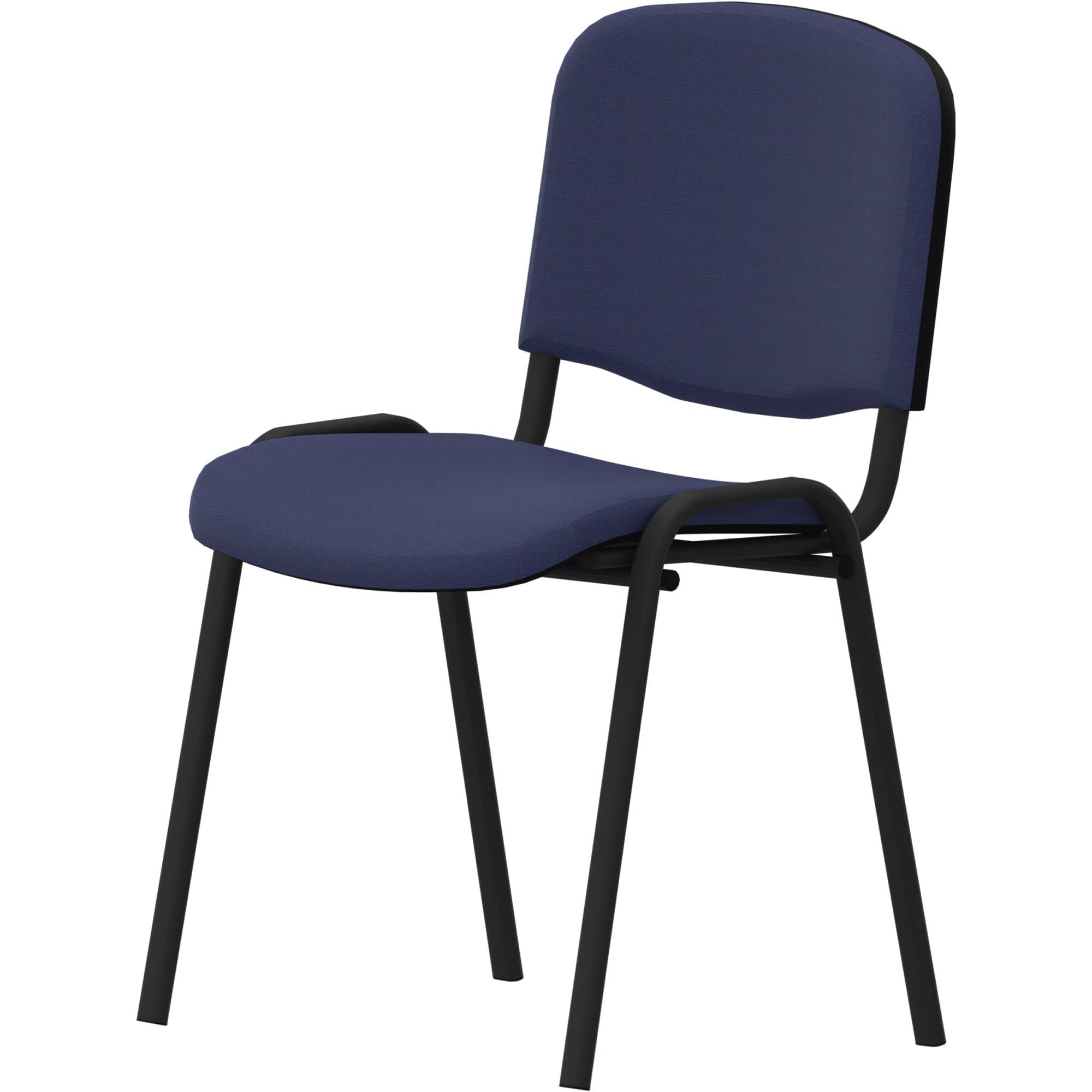 Besucherstuhl ISO 4L 4Fuß gepolstert sw/bl-0
