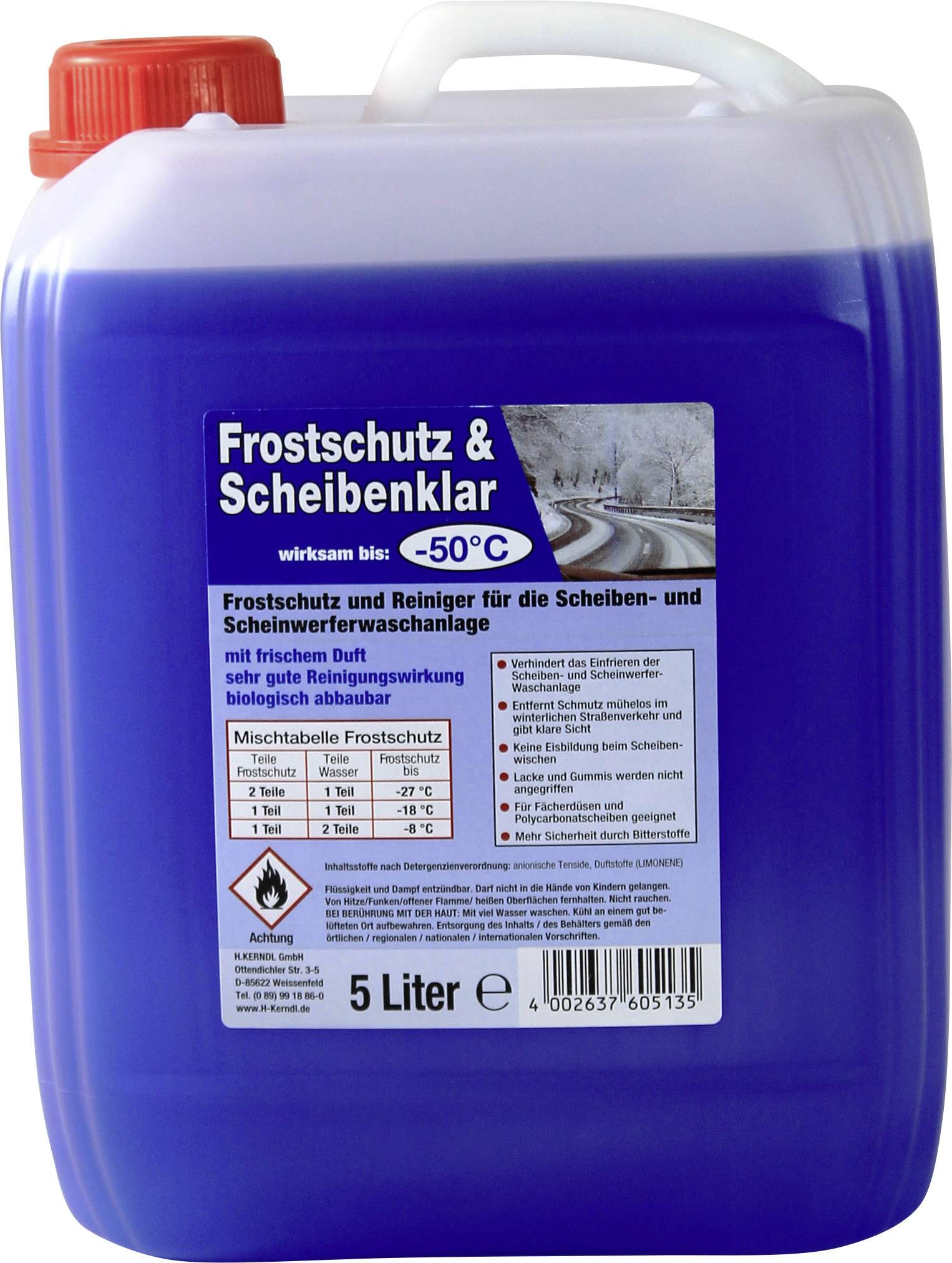 Scheibenfrostschutz Konzentrat -50 °C Kerndl 60505 5 L Kaufen