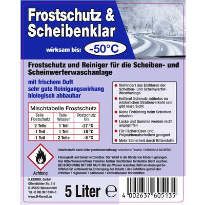Frostschutz-Konzentrat für Scheibenwaschanlage bis - 60° C – Multiflextools