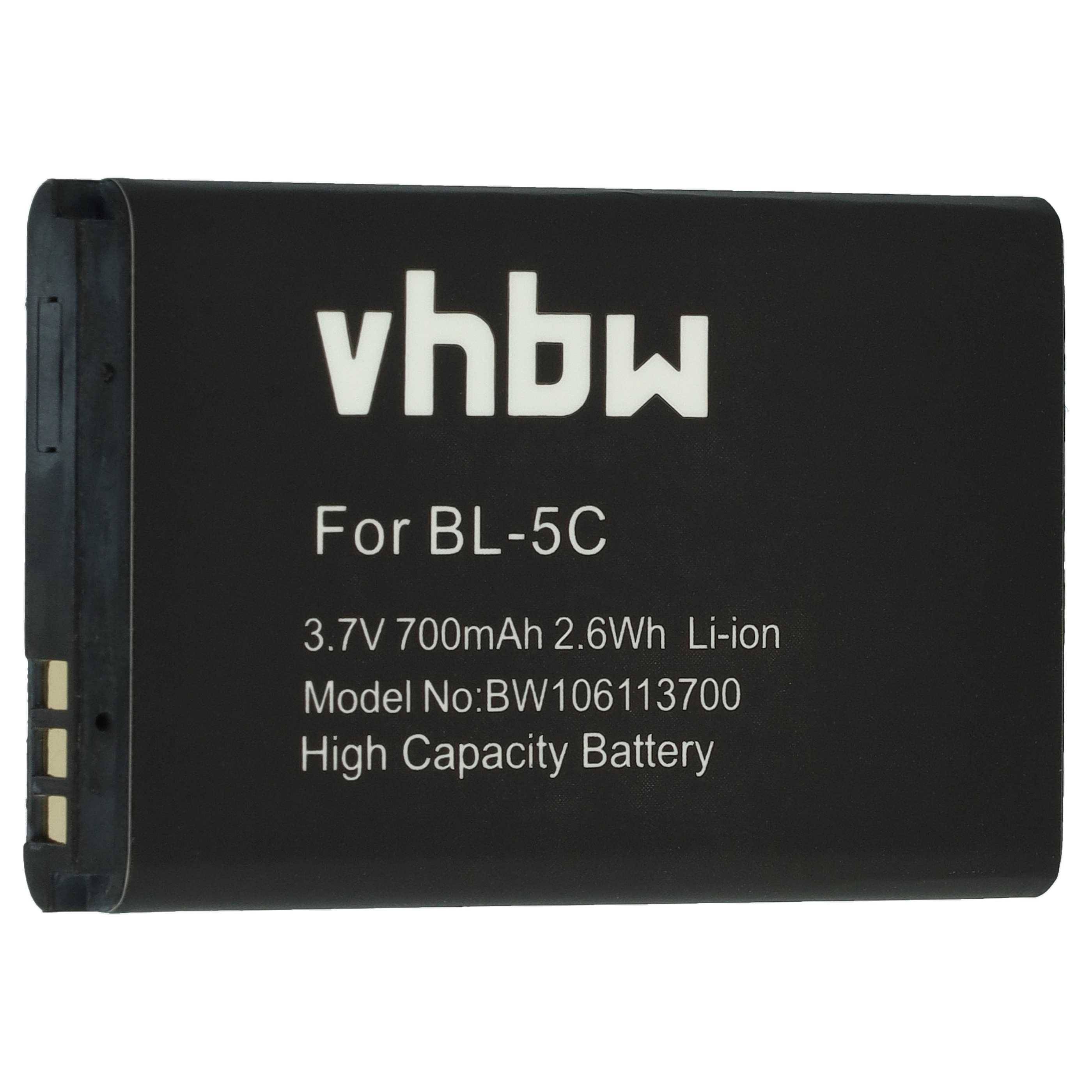 vhbw 1x Akku kompatibel mit Auro Utano V2 | S201 schnurlos Festnetz Telefon (700 mAh, 3,7 V, Li-Ion)-0