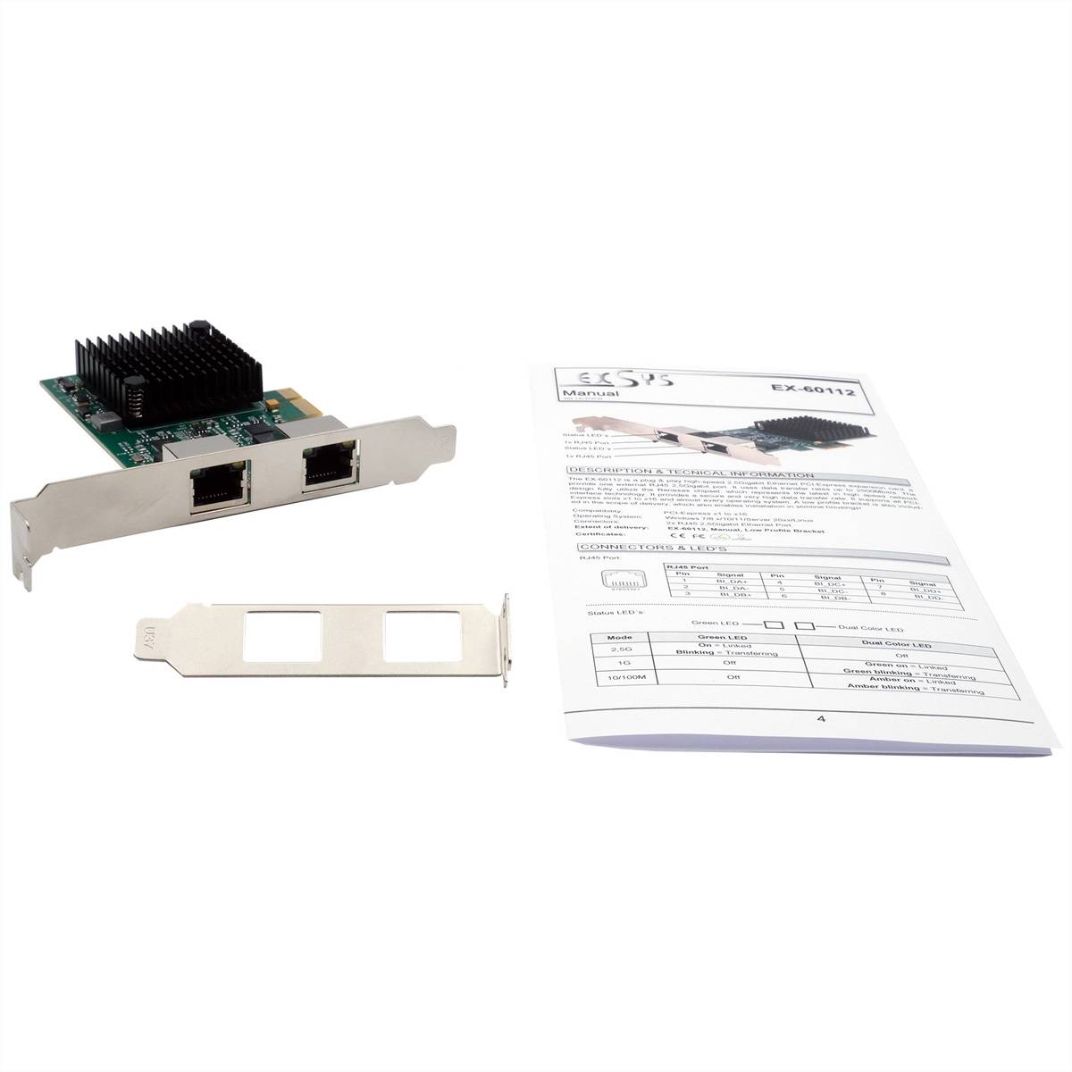 EXSYS EX-60112 2-Port 2.5Gigabit PCIe Netzwerkkarte-2
