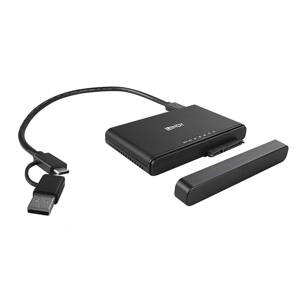 USB 3.2 Typ C auf M.2 NVMe & SATA SSD Docking & Clone Station-1
