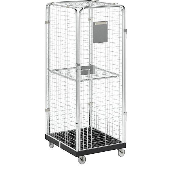 Rollbehälter mit Gitterwänden 5-seitig Anti-Diebstahl mit Zwischenboden. TAKKT Industrial & Packaging GmbH-1