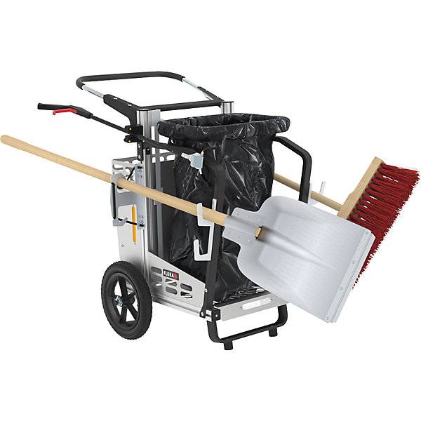 Abfallsammelwagen Picobello Compact mit fester Müllsackhalterung und Geräten HxBxL 1030 x 710 x 870 mm 120 l.-0