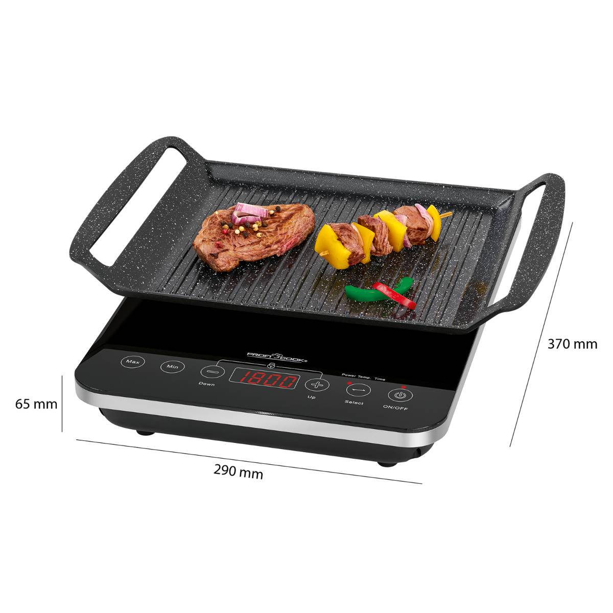 Profi Cook PC-ITG 1130 Elektro Grill Schwarz, Silber-3
