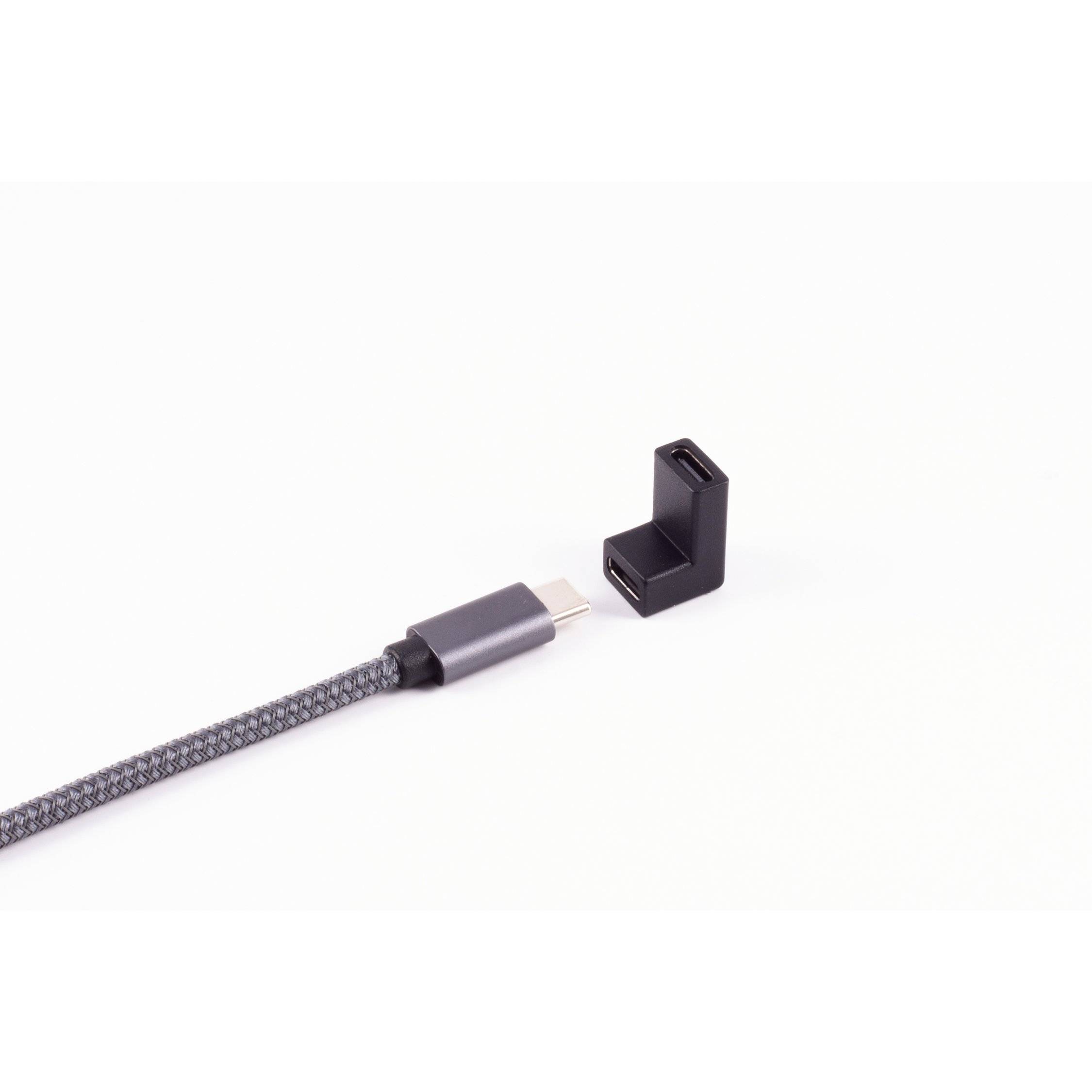 USB-C Verbinder, 3.1, 90° Winkel oben/unten, PVC-1