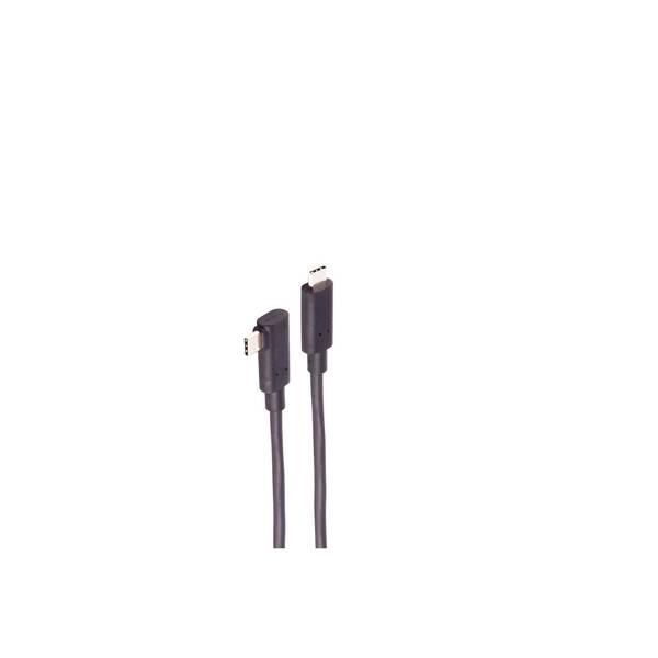Optisches USB-C Kabel, 3.2, 10Gbps, PD, 90°, 10,0m