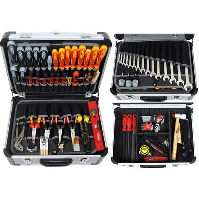 FAMEX 418-88 Profi Alu Werkzeugkoffer bestückt mit Werkzeug Set - PROFESSIONAL - 128-tlg.-0