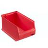 12 Stück Sichtlagerbox 3.0 Kunststoff Kasten Kiste Schütte stapelbar 235x145x125mm - Rot