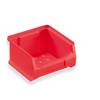 12 Stück Sichtlagerbox 1.0 Kunststoff Kasten Kiste Schütte stapelbar 100x100x60mm - Rot