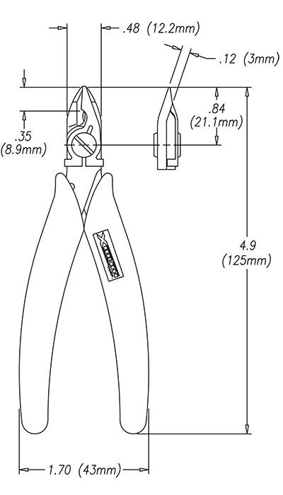 9100F Micro-Shear® Seitenschneider ovaler Kopf mit Drahthalter-3