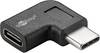 Goobay 45402 USB C Adapter Winkelstecker 90 Grad für USB Kabel 5 Gbit/s Winkeladapter OTG Adapter USB C auf USB C Winkel