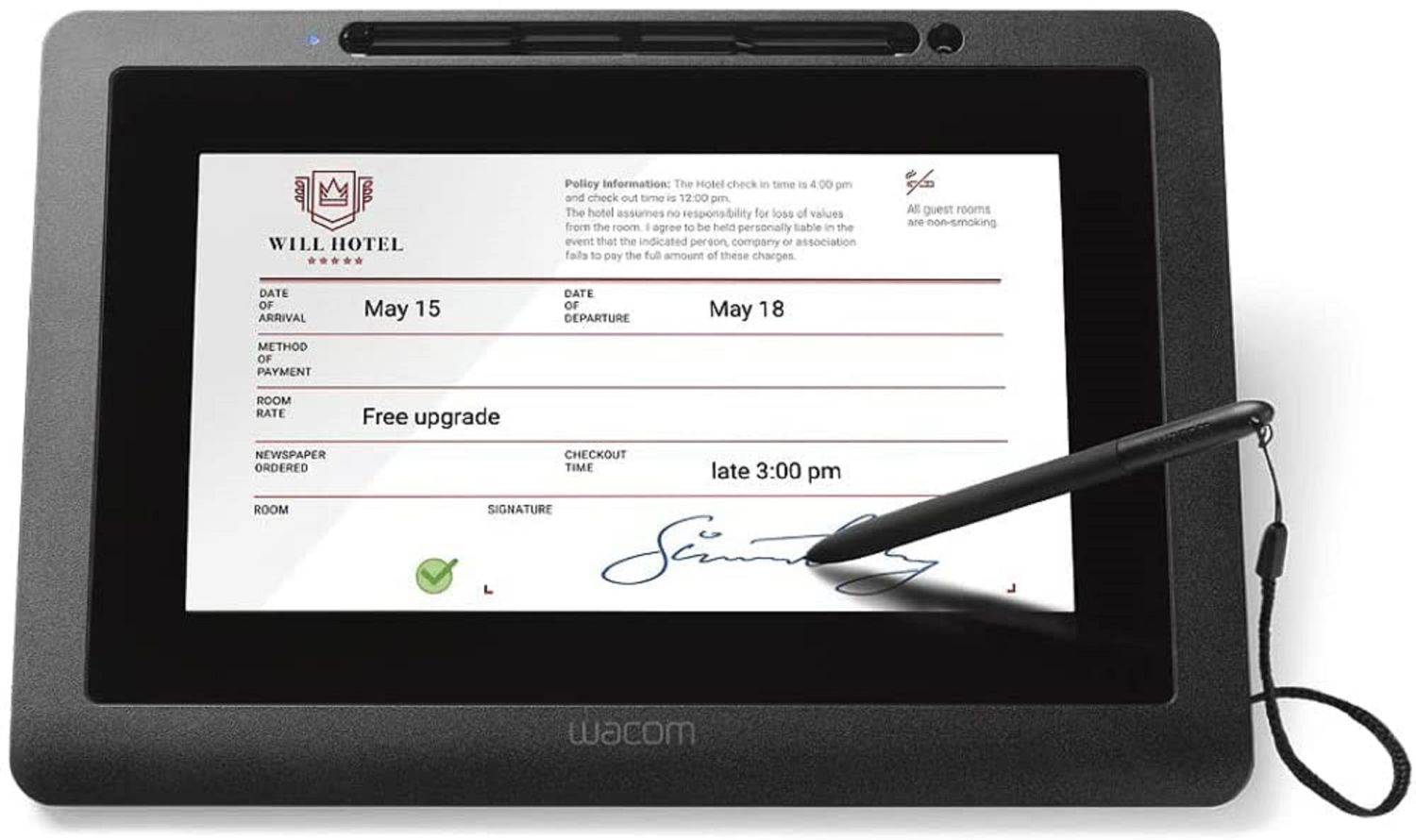 Wacom 10.1 Stift-Display DTU-1031AX Tablet, LCD Anzeige, Digitalisierer, Kabelgebunden Schwarz-0