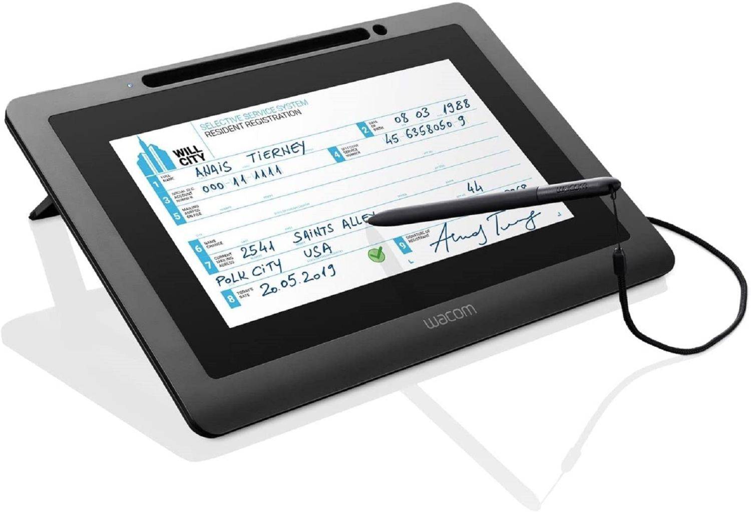 Wacom 10.1 Stift-Display DTU-1031AX Tablet, LCD Anzeige, Digitalisierer, Kabelgebunden Schwarz-1