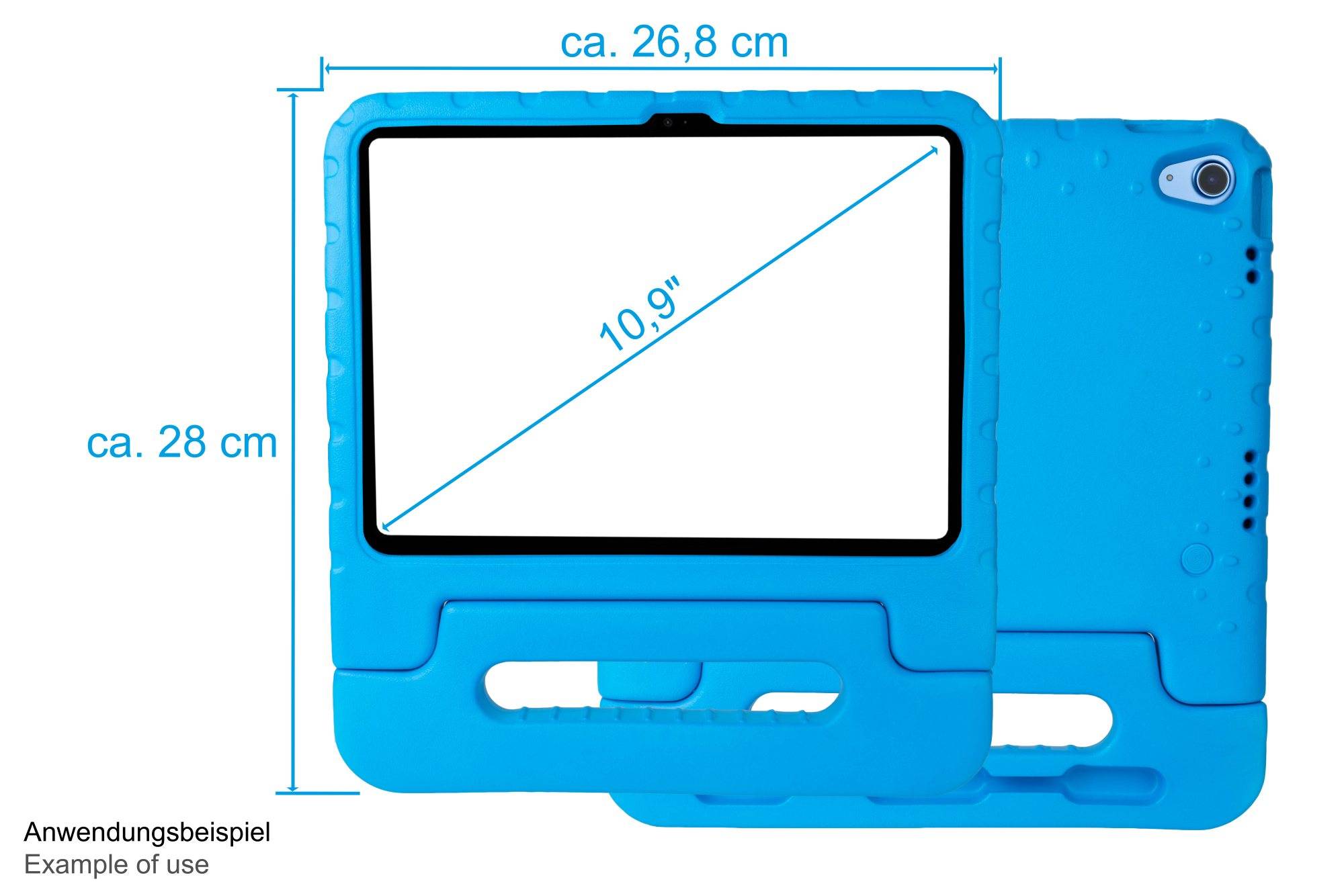iPad 10,9" (10. Gen.) Tablet-Schutzhülle mit Kickstand, blau, Good Connections®-3