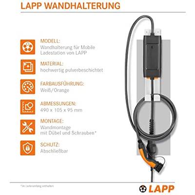 LAPP Mobility 64710 Wandhalterung Ladestation Basic & Universal Kabelhalter  Wallbox Ladekabel Hybrid & E-Auto Halterung kaufen