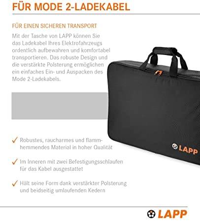 LAPP 64709 Tasche für mobile Ladestation Basic & Universal gepolsterte Kabeltasche Organizer für EV Ladekabel Mode 2-2