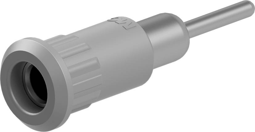 Stäubli EB4-IR/N Einpressbuchse 4 mm vernickelt Anschlusspin grau-0