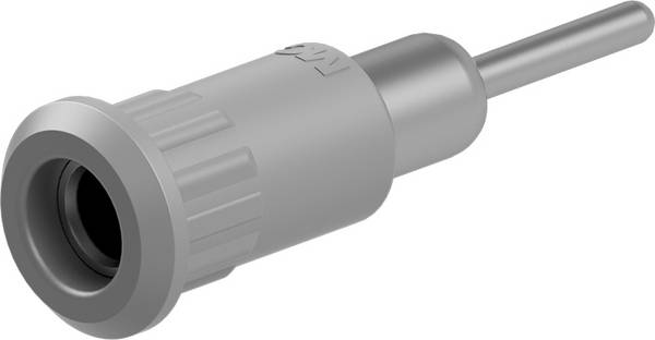 Stäubli EB4-IR/N Einpressbuchse 4 mm vernickelt Anschlusspin grau