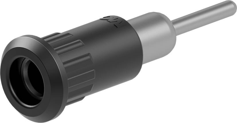 Stäubli EB4-IR/N Einpressbuchse 4 mm vernickelt Anschlusspin schwarz-0