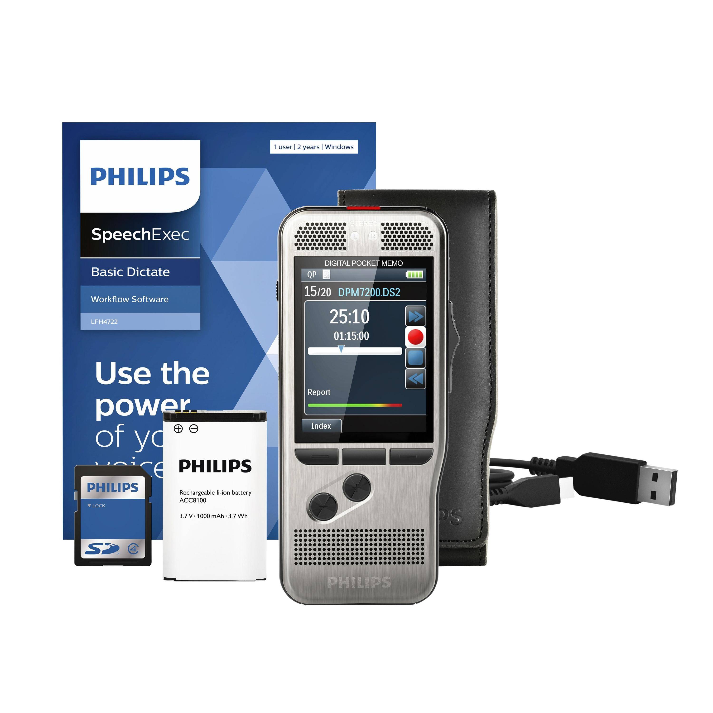 Philips Pocket Memo DPM7200 - Voicerecorder - 200 mW-3