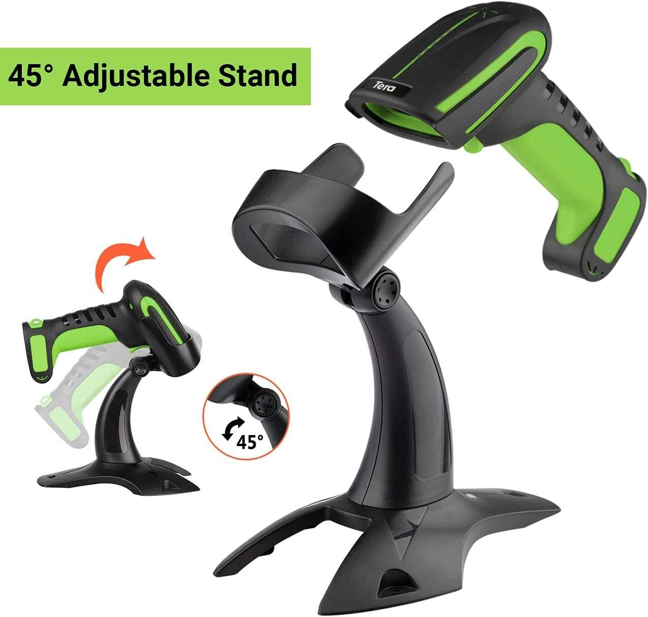 Tera Pro 8100 3-in-1 Kabellos QR 2D 1D Bluetooth Kabellos & Kabelgebunden Barcode Scanner Grün-4
