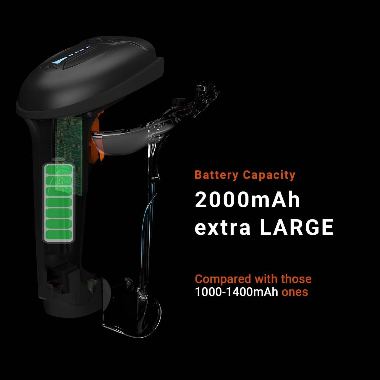 Tera Kabelloser Barcodescanner Handheld 1D USB Akku 2000mAh Modell 5100 Dunkles Schwarz-2