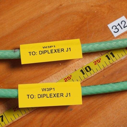 Bedruckbare Schrumpfschläuche, gelb, für Kabel ø: 2,39 - 5,46 mm, M6-250-175-342-YL-4