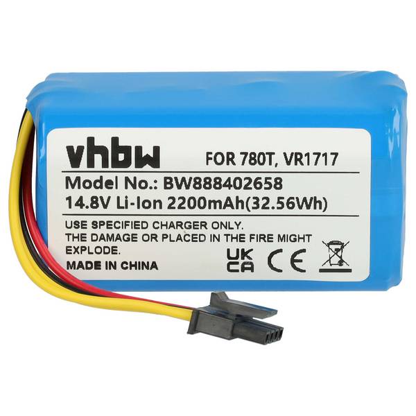 vhbw Akku kompatibel mit Proscenic Cocoa Smart 780T | 790T Saugroboter (2200 mAh, 14,8 V, Li-Ion)