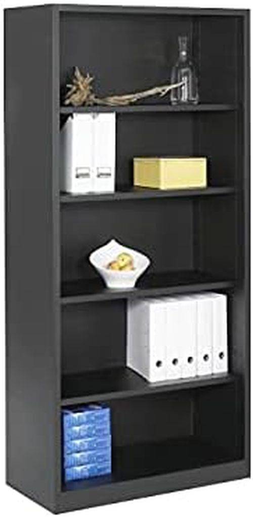 Aktenregal Stahlregalschrank Schrank Büroschrank offen Platz für ca. 55 Ordner schwarz RAL 9005-3