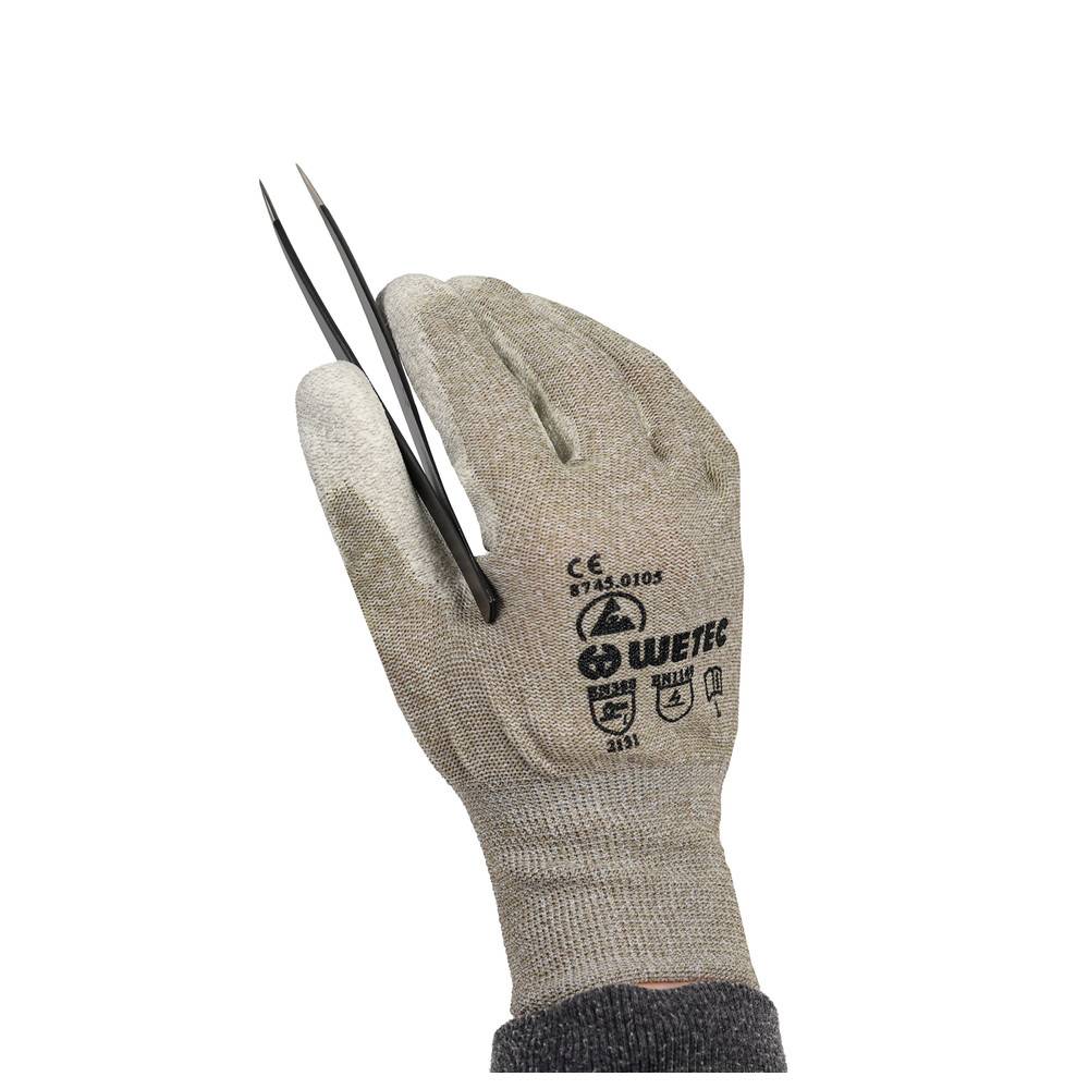 WETEC ESD-Handschuhe, nahtlos, M-3