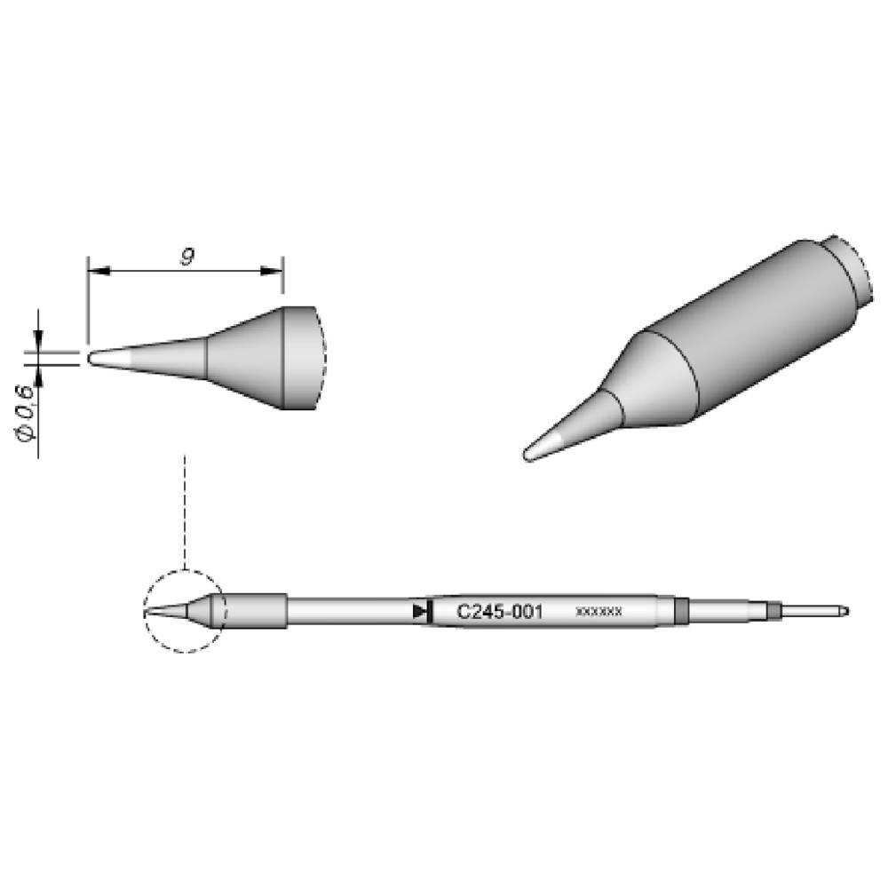 Lötspitze konisch, D: 1,2 mm, C245903-1