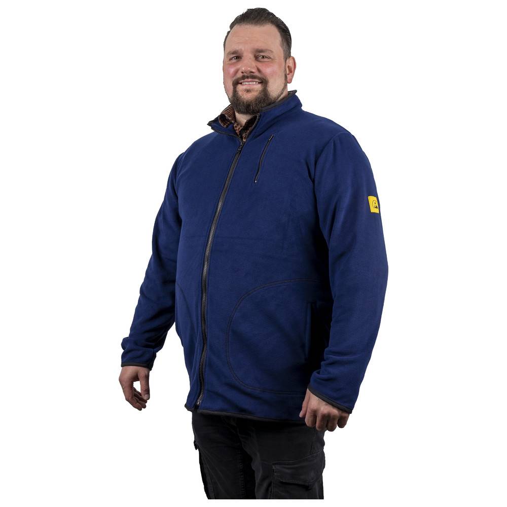 WETEC ESD-Fleecejacke, L, blau-0