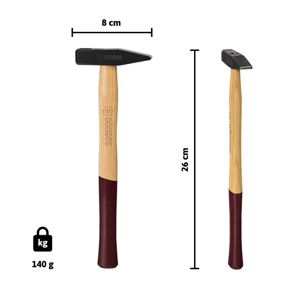 Dönges Schlosserhammer DIN 1041, mit Eschenstiel, 1500 g-2