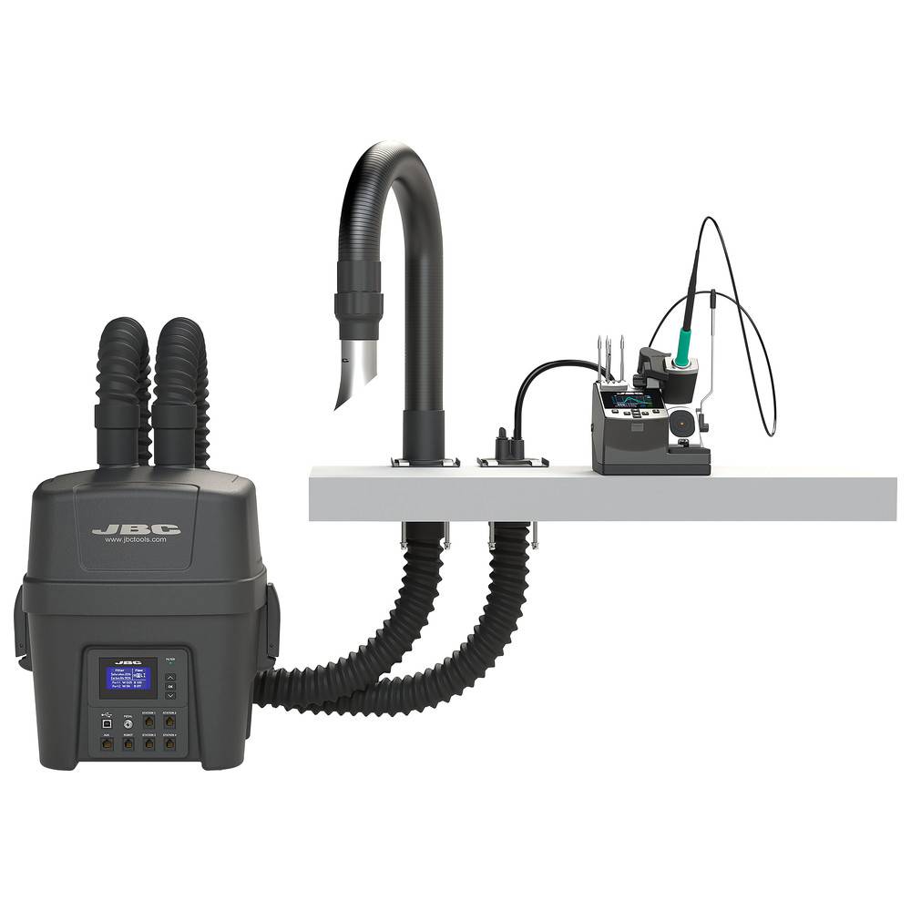 Absaugarme leiten die Luft ins Geräteinnere